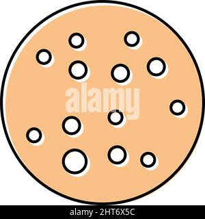 Chronische Blasenbildung Hautkrankheit Farbe Symbol Vektor Illustration Stock Vektor