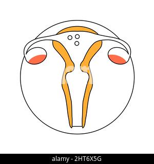 Rundes Symbol für medizinische Gynäkologie Stock Vektor