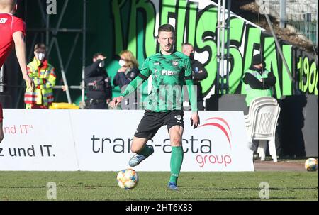 firo: 02/26/2022 Fußball: Fußball: Regionalliga, Saison 2021/2022 SCP, Preuvuen Preussen Münster Mvºnster - SV 19 Straelen 4:0 Dominik Klann, Single Action Stockfoto