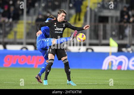 26.. Februar 2022 : Stadio Carlo Castellani, Empoli, Italien; Serie A Fußball, FC Empoli gegen Juventus; Dusan Vlahovic vom FC Juventus Stockfoto