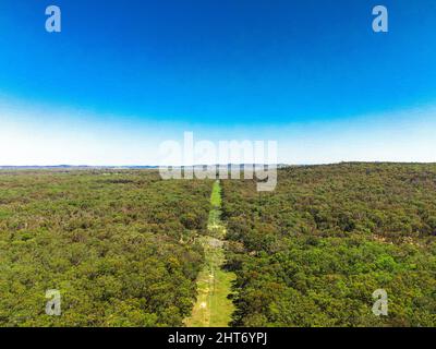 Schöne Luftaufnahme der grünen Natur von Emmaville, NSW, 2371, Australien. Stockfoto