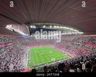 Al Bait Stadium Al khor wird Gastgeber der FIFA Fußball-Weltmeisterschaft Katar 2022 sein. Stockfoto