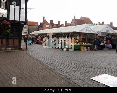 Shambles Market in York, England. Stockfoto