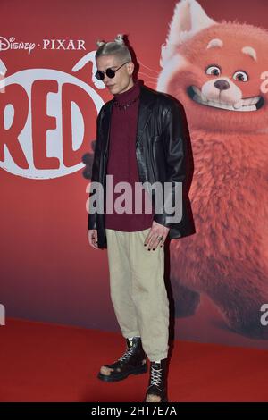 Rom, Italien. 25.. Februar 2022. ROM, ITALIEN - 25. FEBRUAR: Versailles nimmt am 25. Februar 2022 in Rom, Italien, an der „Roten“-Premiere im Cinema Moderno Teil. Kredit: dpa/Alamy Live Nachrichten Stockfoto