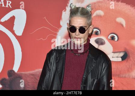 Rom, Italien. 25.. Februar 2022. ROM, ITALIEN - 25. FEBRUAR: Versailles nimmt am 25. Februar 2022 in Rom, Italien, an der „Roten“-Premiere im Cinema Moderno Teil. Kredit: dpa/Alamy Live Nachrichten Stockfoto