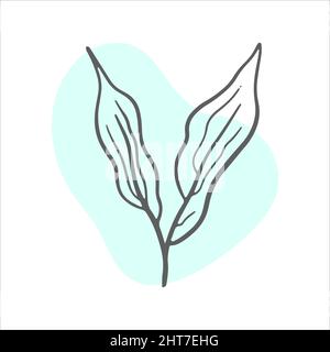 Florale Linie Kunst. Minimalistisch Vektor moderne Linie Kunst. Blume mit abstrakter Form Hintergrund für Druck, Schönheit und Mode. Stock Vektor