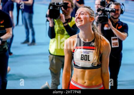 APELDOORN, NIEDERLANDE - 27. FEBRUAR: Femke Bol beim NK