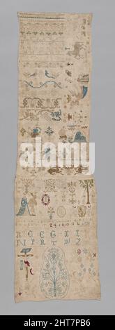 Sampler, Deutschland, 1719. Stockfoto