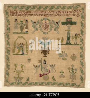 Sampler, Deutschland, 1795. Stockfoto