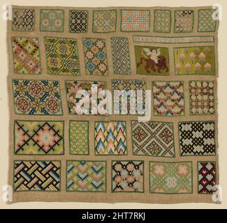 Sampler, Deutschland, 1713. Stockfoto