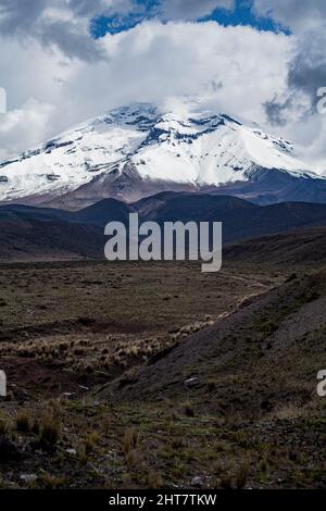 Landschaft von El chimborazo, Ecuador, anden, andengebirge Schneespitze Stockfoto