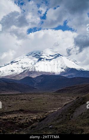 Landschaft von El chimborazo, Ecuador, anden, andengebirge Schneespitze Stockfoto