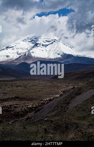 Landschaft von El chimborazo, Ecuador, anden, andengebirge Schneespitze Stockfoto