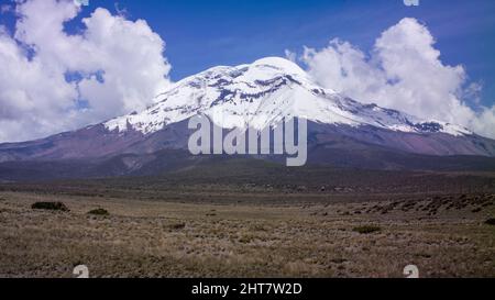Landschaft von El chimborazo, Ecuador, anden, andengebirge Schneespitze Stockfoto