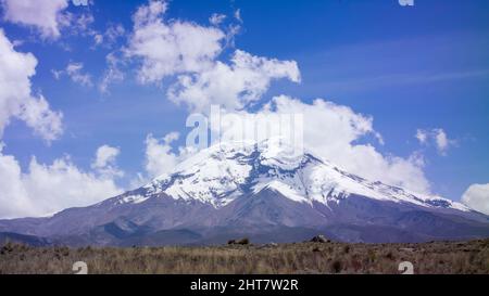 Landschaft von El chimborazo, Ecuador, anden, andengebirge Schneespitze Stockfoto