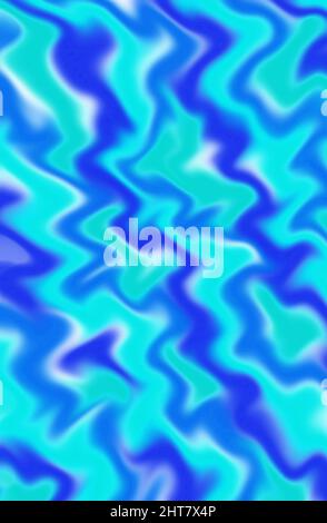 Illustration von lebhaften blauen Wellenlinien für abstrakten Hintergrund Stockfoto