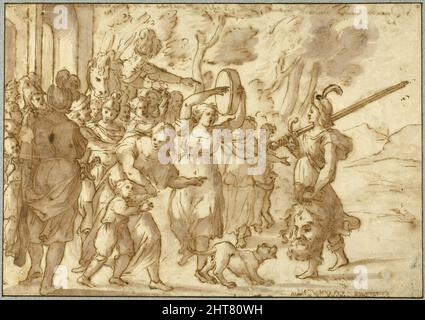 Truimph von David über Goliath, n.d. Stockfoto
