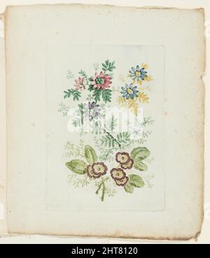 Teller, aus New Suite of Notebooks of Ideal Flowers for use by draftsmen and Painters, c. 1795. Stockfoto