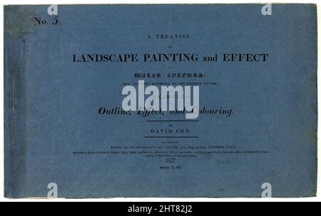 Eine Abhandlung über Landschaftsmalerei und Wirkung in Wasserfarben: Von den ersten Grundierungen bis zum fertigen Bild Nr. 5, 1813. Stockfoto