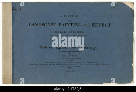 Eine Abhandlung über Landschaftsmalerei und Wirkung in Wasserfarben: Von den ersten Grundierungen bis zum fertigen Bild Nr. 3, 1813. Stockfoto