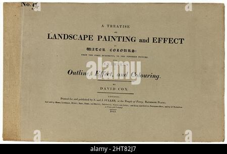 Eine Abhandlung über Landschaftsmalerei und Wirkung in Wasserfarben: Von den ersten Grundierungen bis zum fertigen Bild Nr. 9, 1813. Stockfoto