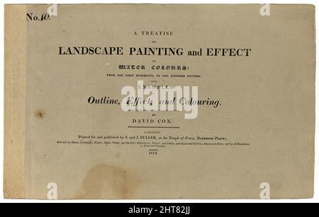 Eine Abhandlung über Landschaftsmalerei und Wirkung in Wasserfarben: Von den ersten Grundierungen bis zum fertigen Bild Nr. 10, 1813-14. Stockfoto