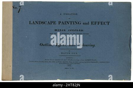 Eine Abhandlung über Landschaftsmalerei und Wirkung in Wasserfarben: Von den ersten Grundierungen bis zum fertigen Bild Nr. 7, 1813. Stockfoto