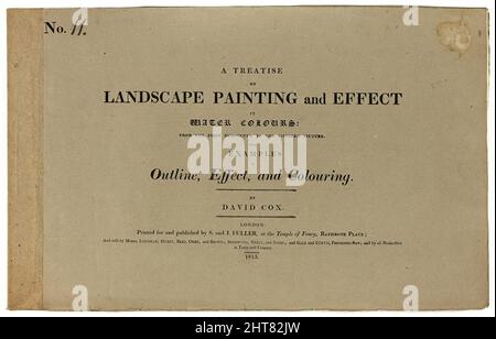 Eine Abhandlung über Landschaftsmalerei und Wirkung in Wasserfarben: Von den ersten Grundierungen bis zum fertigen Bild Nr. 11, 1813. Stockfoto