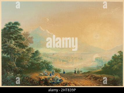 Vierwaldstättersee, Schweiz, 1857. Stockfoto