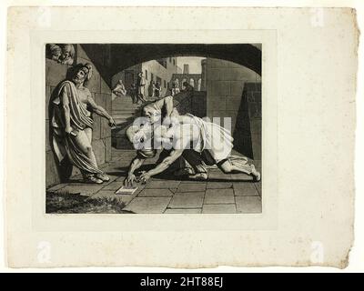 Die beiden Kahlen, die um einen Kamm kämpfen, 1809. Stockfoto