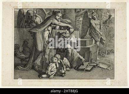 Allegorie der Kunst: Eine vom Geist der Kunst inspirierte Jugend, 1810.