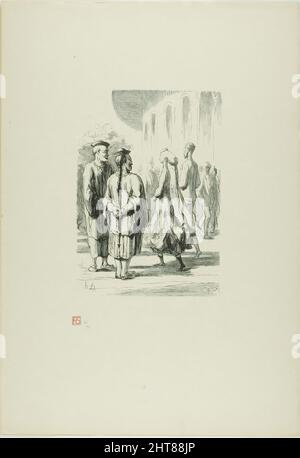 Auf der Weltausstellung: Wer sind die echten Chinesen?, 1867, gedruckt 1920. Stockfoto