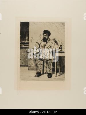 Teller von l'Assommoir (bärtiger Mann, der am Tisch sitzt), 1878. Stockfoto