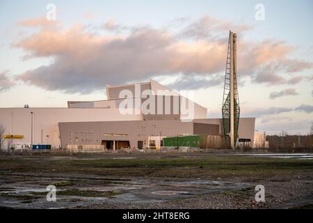 Das neue Avonmouth Resource Recovery Center von Viridor, eine Energie aus Müllverbrennungsanlage und Kunststoff-Recycling-Anlage in Bristol. Stockfoto