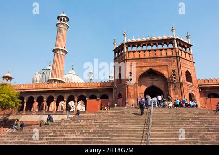 Jama Masjid (Freitagsmoschee), Delhi, Indien Stockfoto