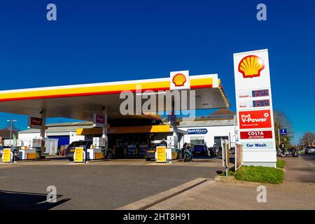 Shell Oil Company Tankstelle Stockfoto