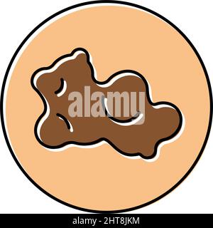 Hautkrebs Farbe Symbol Vektor flache Illustration Stock Vektor