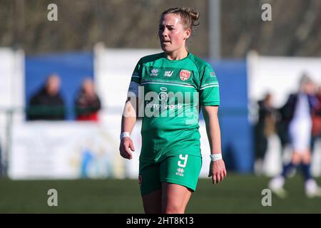 Sutton Coldfield, Großbritannien. 27.. Februar 2022. Sutton Coldfield, England, 27. Katie Walinson (9 Coventry United) im FA-Cup-Spiel zwischen West Bromwich Albion und Coventry United am Central Ground. Gareth Evans/SPP Kredit: SPP Sport Pressefoto. /Alamy Live News Stockfoto