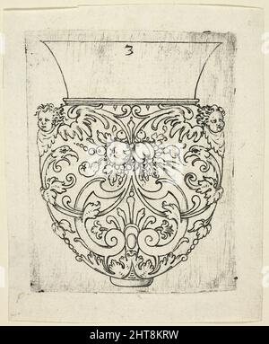 Teller 3, aus zwanzig Ziermustern für Becher und Becher, 1604. Stockfoto