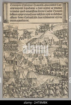 Belagerung von Utrecht, Tafel 6 aus historischen Szenen aus dem Leben Kaiser Maximilians I. aus dem Triumphbogen, 1515-17, gedruckt c.. 1520. Stockfoto
