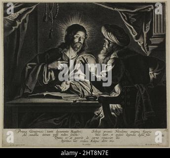 Christus und Nikodemus: Ein Nachtstück, 1626/74. Stockfoto