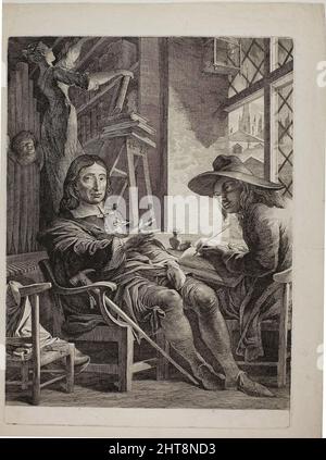 Milton diktiert Ellwood, dem Quaker, 1804/05. Stockfoto