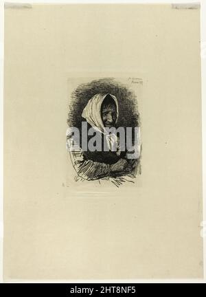 Alte Frau Mit Blick Nach Rechts, 1874. Stockfoto