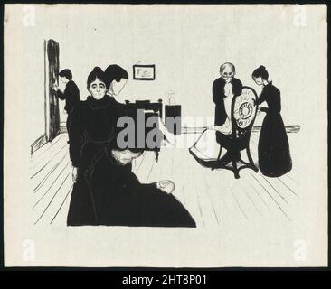 Tod im Krankenzimmer, 1896. Stockfoto