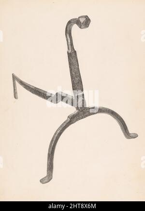 Andiron (eines der Paare), c. 1938. Stockfoto