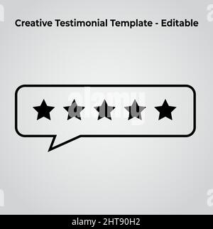 Five Star Banner, Testimonial Template, Header Banner - Editierbare Vektorgrafik Stock Vektor