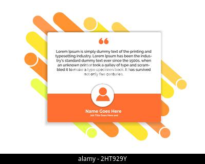 Creative Testimonial Templates - Editierbare Vektorgrafik Stock Vektor