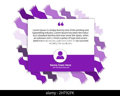 Creative Testimonial Templates - Editierbare Vektorgrafik Stock Vektor