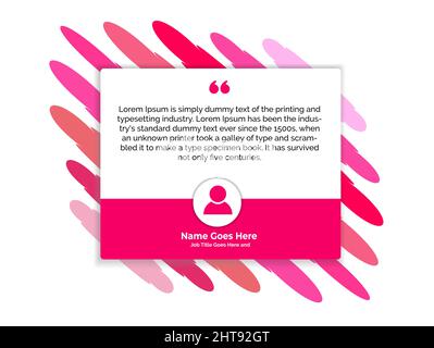 Creative Testimonial Templates - Editierbare Vektorgrafik Stock Vektor
