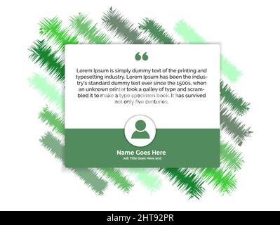 Creative Testimonial Templates - Editierbare Vektorgrafik Stock Vektor